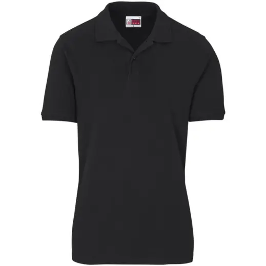Mens Houston Stretch Golf Shirt Black Front